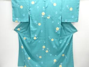 未使用品　梅にぽっくり模様小紋着物